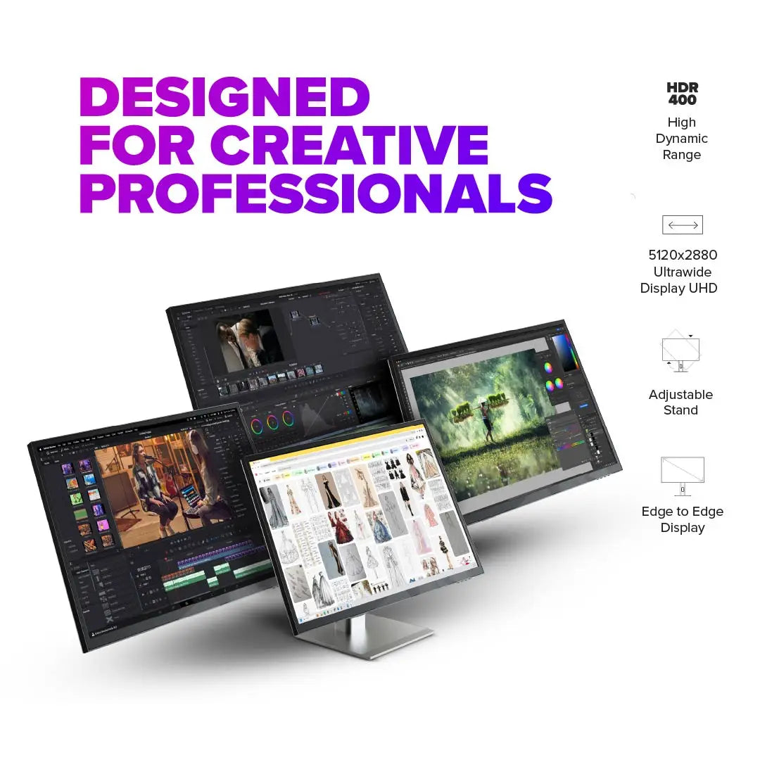 Clarity 27" 5K Touch Screen Monitor with 90W Power Delivery, 12MP Webcam and Fold Stand