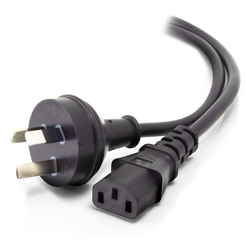 2m AUS 3 Pin Plug to IEC C13 Power Cable – In PPE Bag