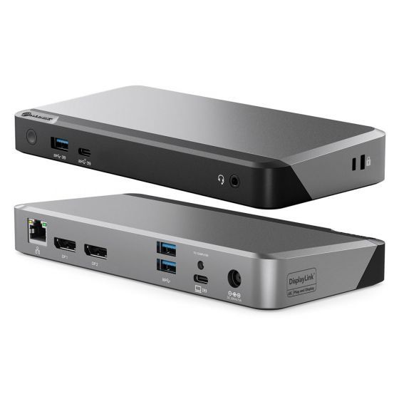 CLARITY 27" UHD 4K Monitor (Pack of 2) + DX2 Dual 4K Display Universal Docking Station - with 65W Power Delivery