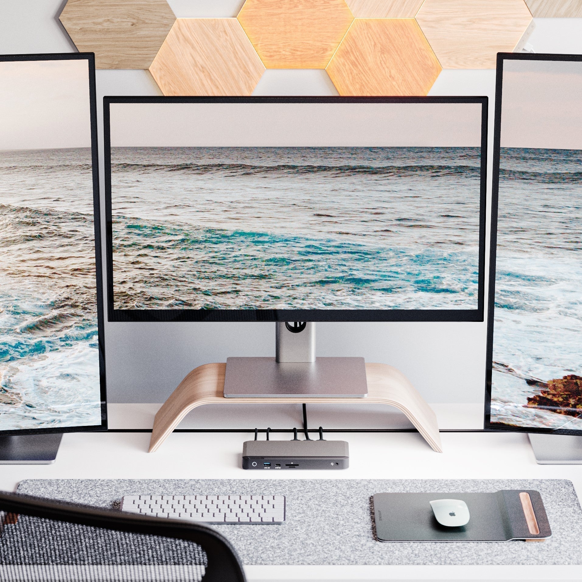 CLARITY 27" UHD 4K Monitor (Pack of 3) + DX3 Triple 4K Display Universal Docking Station - with 100W Power Delivery