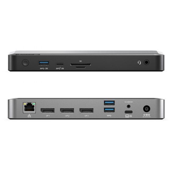 Clarity Pro 27" UHD 4K Monitor with 65W PD and Webcam (Pack of 3) + DX3 Triple 4K Display Universal Docking Station - with 100W Power Delivery