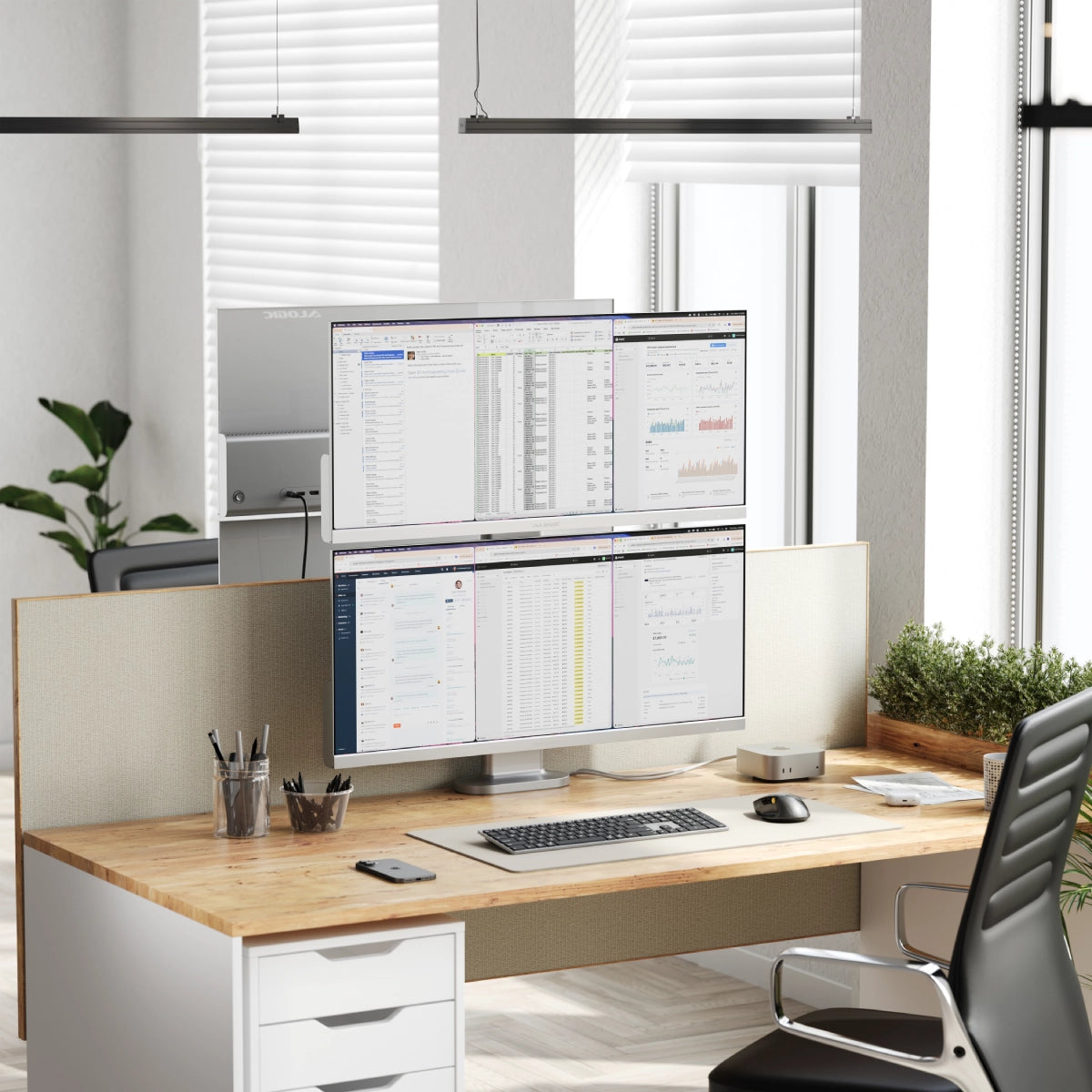 Elevate Dual Vertical Monitor Stand for 34" Edge Monitors