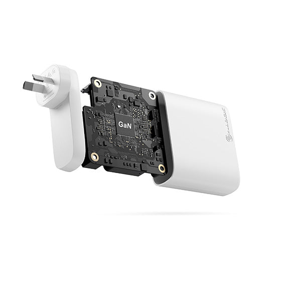 4X100 Rapid Power 4 Port 100W GaN Wall Charger - White - Includes 2m 100W USB-C Charging Cable