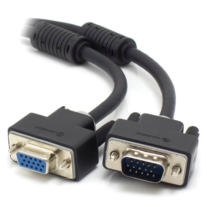 VGA/SVGA Premium Shielded Monitor Extension Cable With Filter - Male to Female - 2m