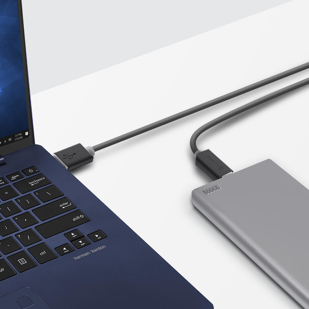 USB 2.0 Type A to Type B Micro Cable - Male to Male - 25cm