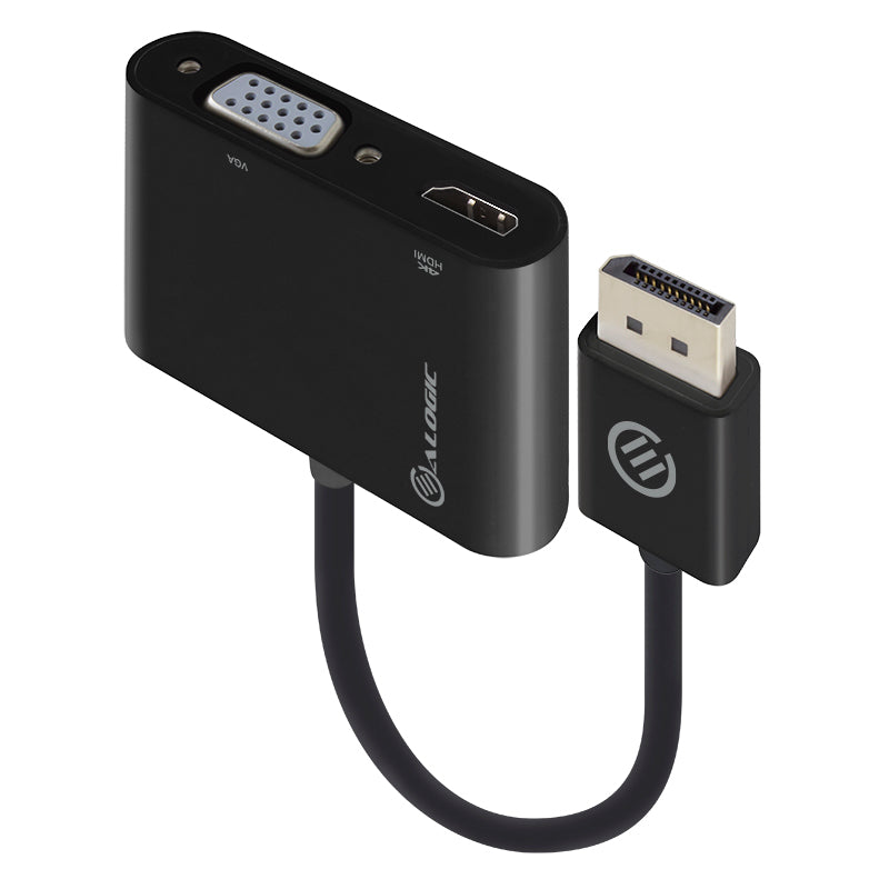 2-in-1 DisplayPort to HDMI VGA Adapter - Male to 2-Female - Premium Series