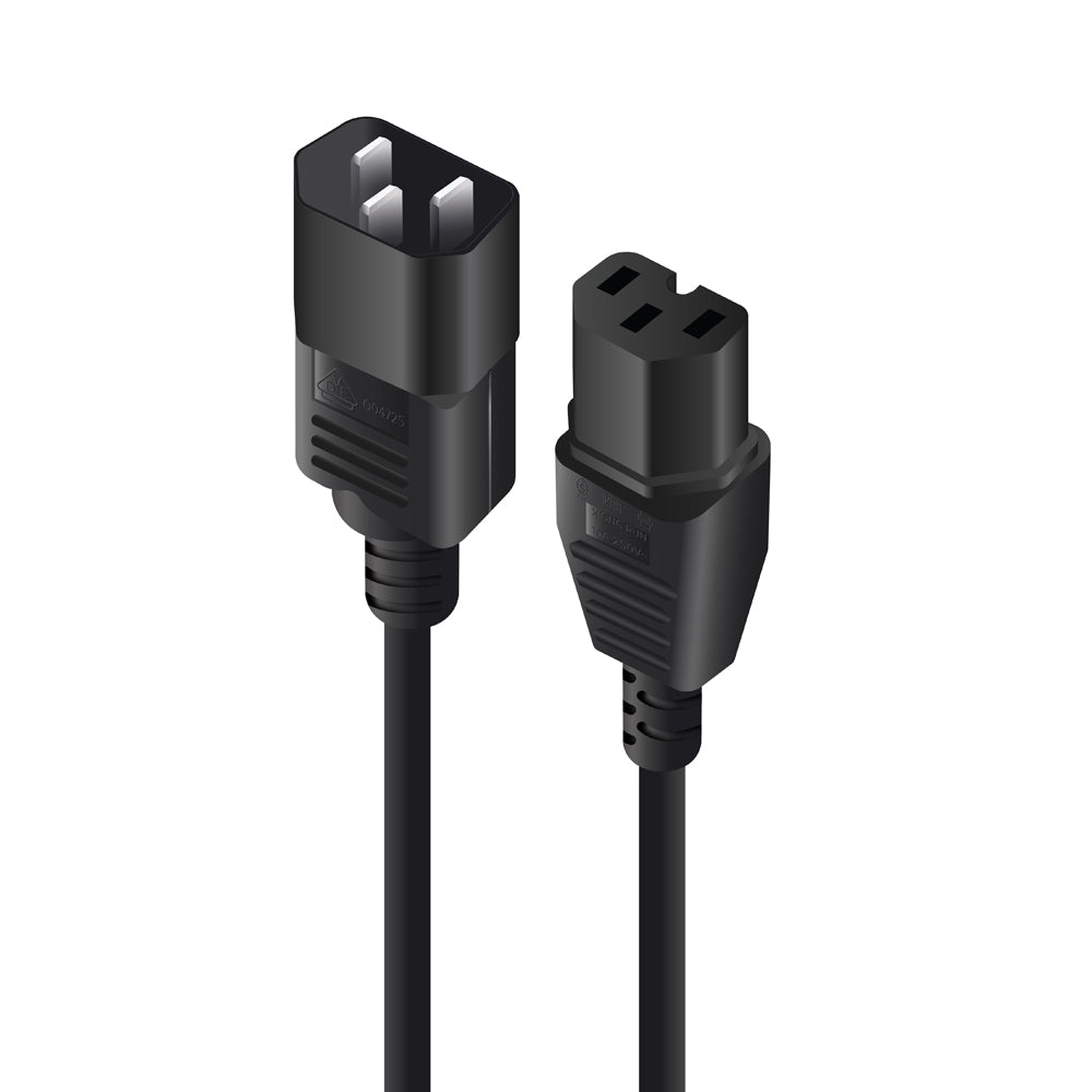 IEC C14 to IEC C15 High Temperature - Male to Female