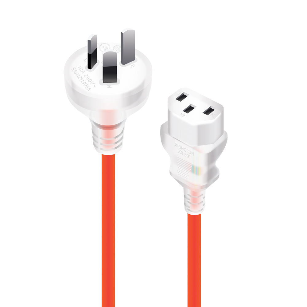 Medical Power Cable Aus 3 Pin Mains Plug (Male) to IEC C13 (Female)