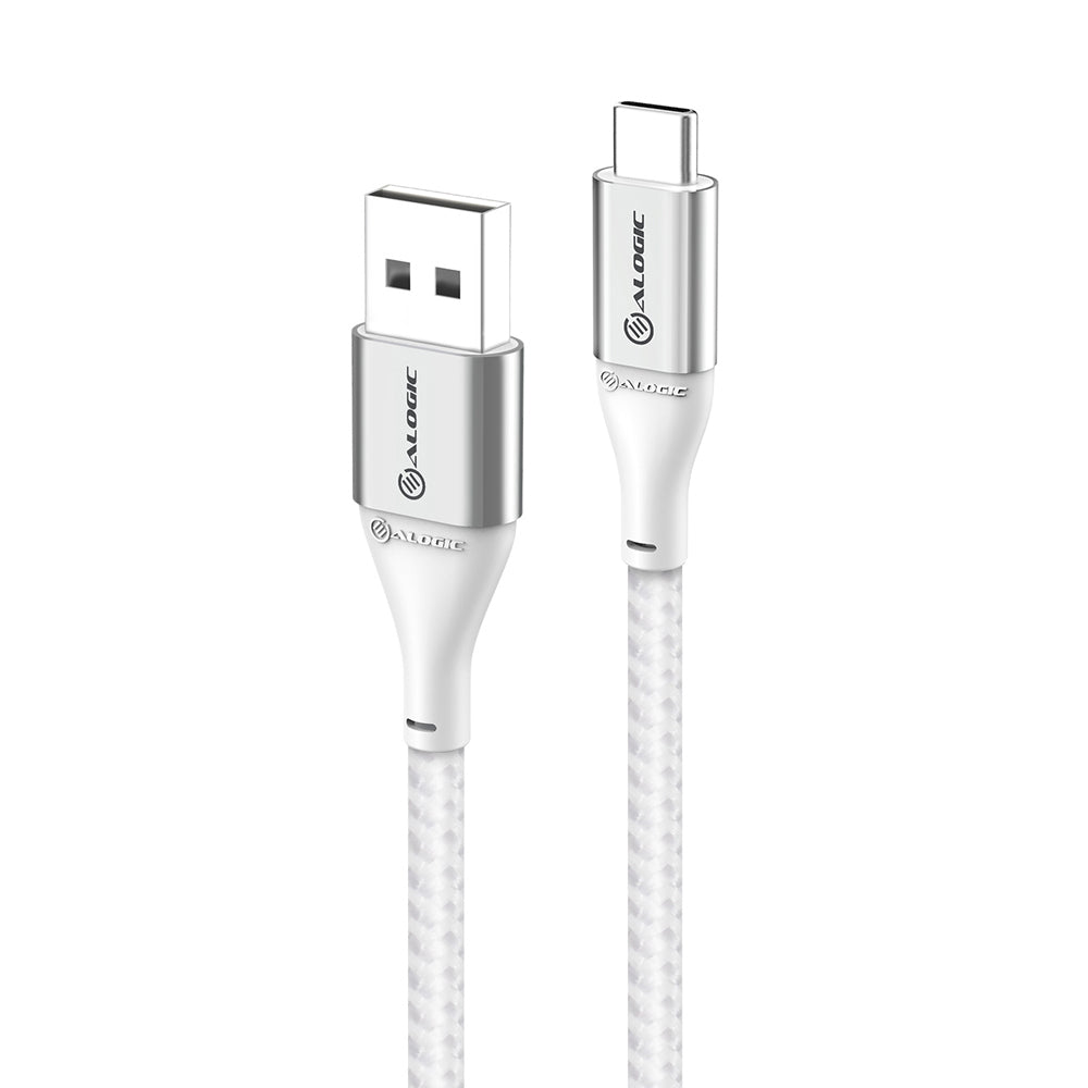 Super Ultra USB 2.0 USB-C to USB-A Cable - 3A/480Mbps - Silver - 0.3m