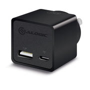 2 Port USB-C & USB-A Mini Wall Charger - 3A + 2.4A - 17W