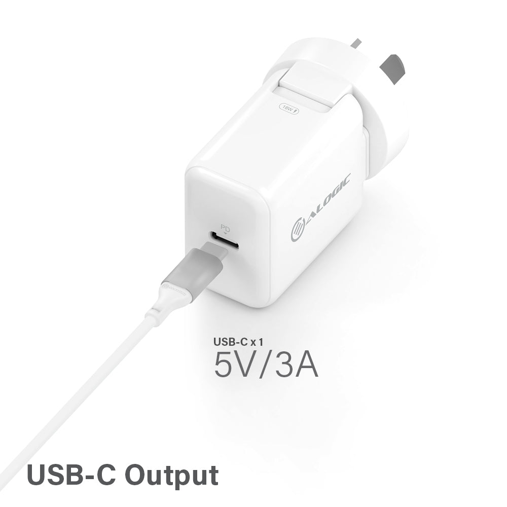 USB-C Wall Charger 18W with Power Delivery – White