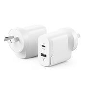 2X32 Rapid Power 2 Port 32W USB-C GaN Wall Charger