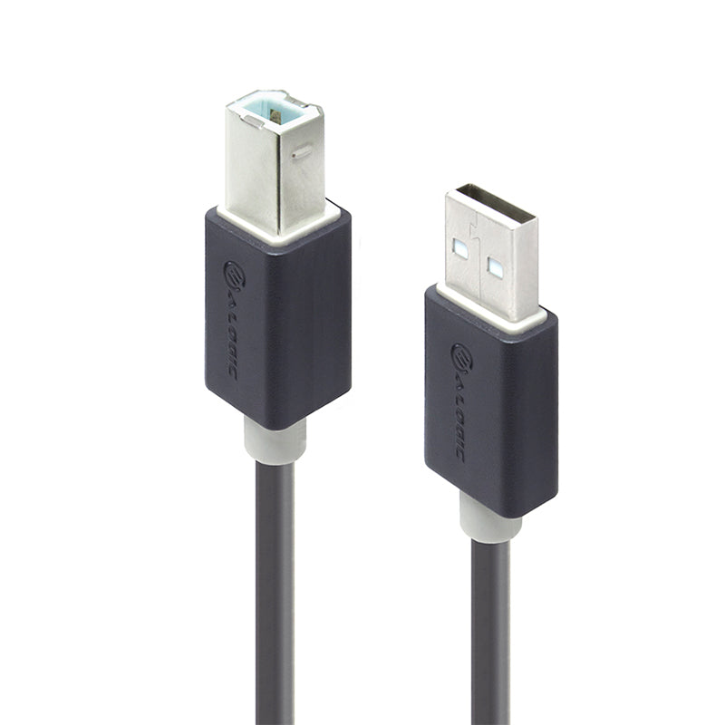USB 2.0 Type A to Type B Cable - Male to Male 1m