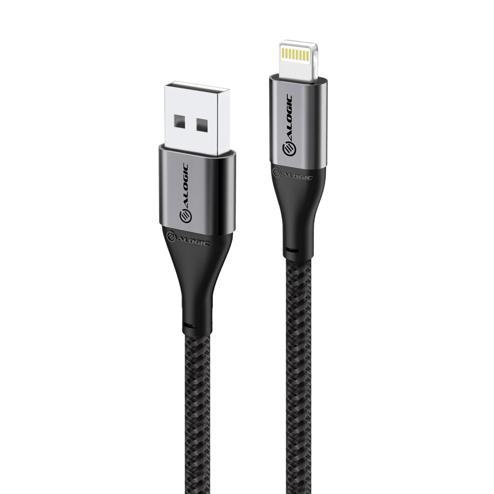SUPER Ultra USB-A to Lightning Cable -Space Grey-0.3m