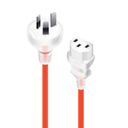 Medical Power Cable Aus 3 Pin Mains Plug (Male) to IEC C13 (Female) - 3m