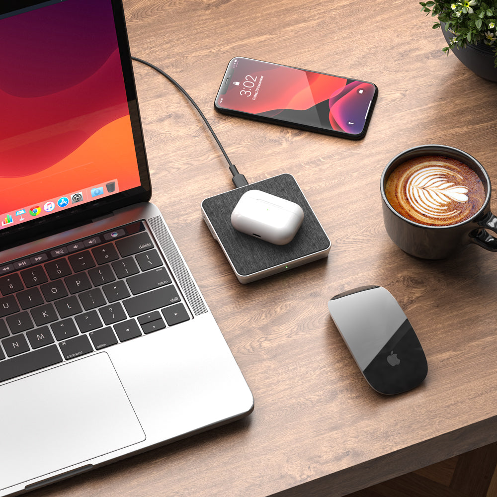 Ultra Wireless Charging Pad with 18W Wall Charger - 10W Space Grey