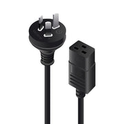 10Amp Aus 3 Pin Mains Plug to IEC C19 - Male to Female