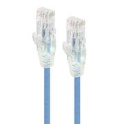Blue Ultra Slim Cat6 Network Cable, UTP, 28AWG - Series Alpha - 1m - Retail