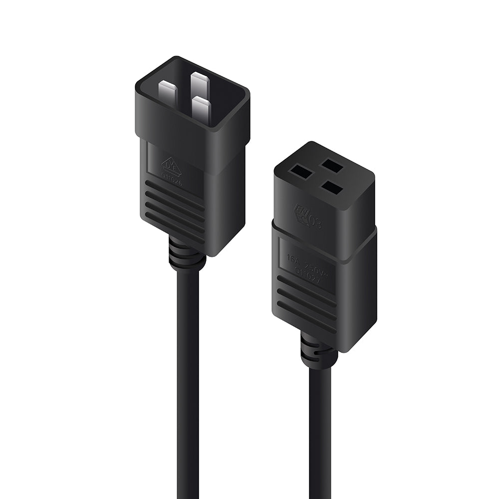 IEC C19 to IEC C20 Power Extension - Male to Female (15A)
