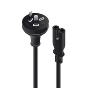Aus 2 Pin Mains Plug to IEC C7 - Male to Female - 2m - Retail