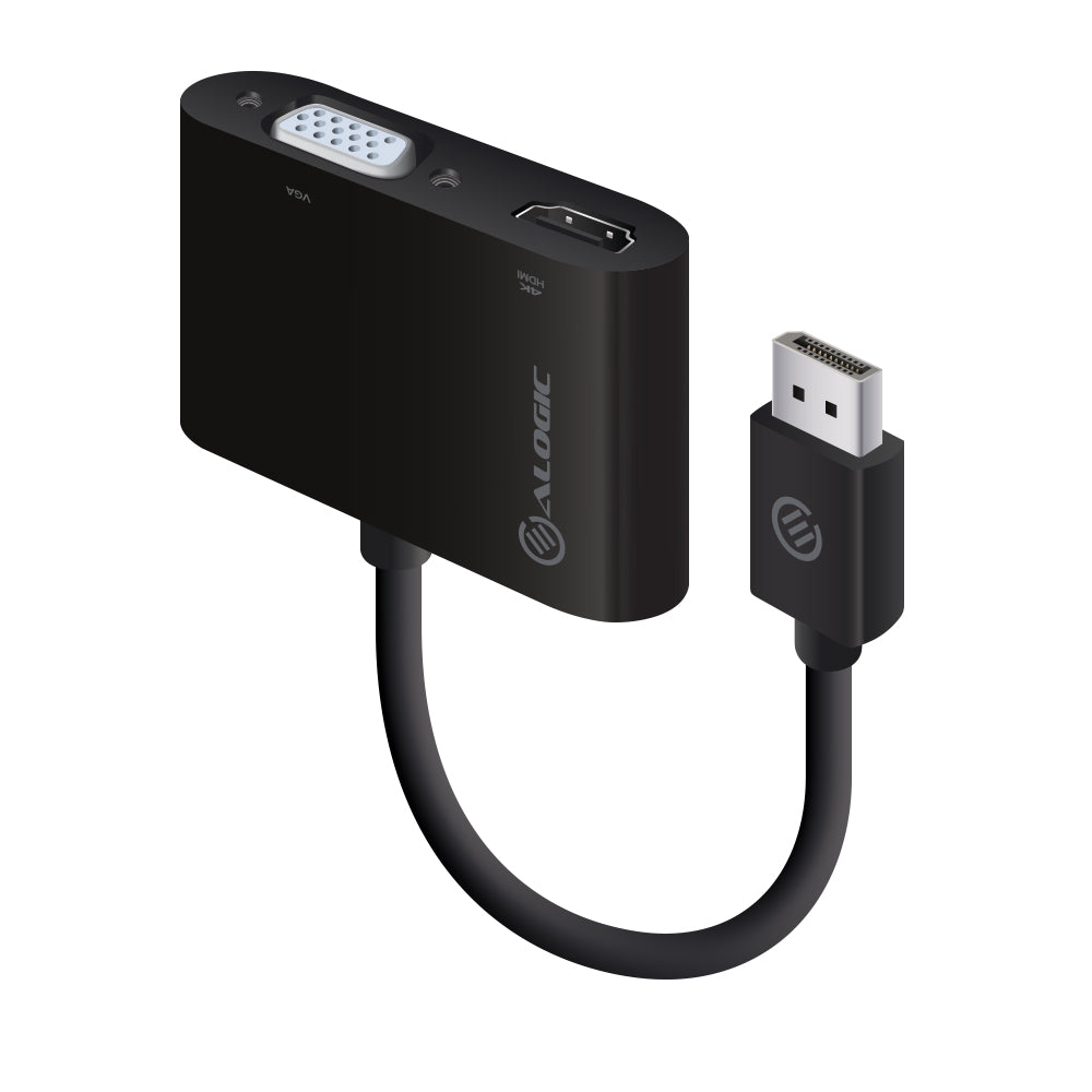 2-in-1 DisplayPort to HDMI VGA Adapter - Male to 2-Female - Premium Series