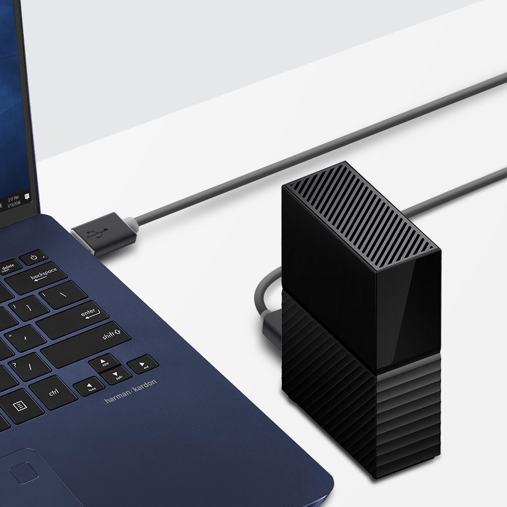 USB 2.0 Type A to Type B Cable - Male to Male 1m