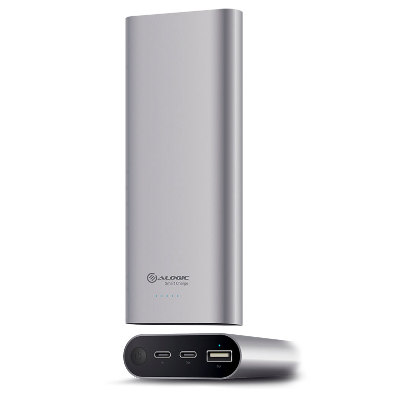 USB-C 15600mAh Portable Power Bank with Dual Output - 2.4A & 3A - Space Grey - Prime Series